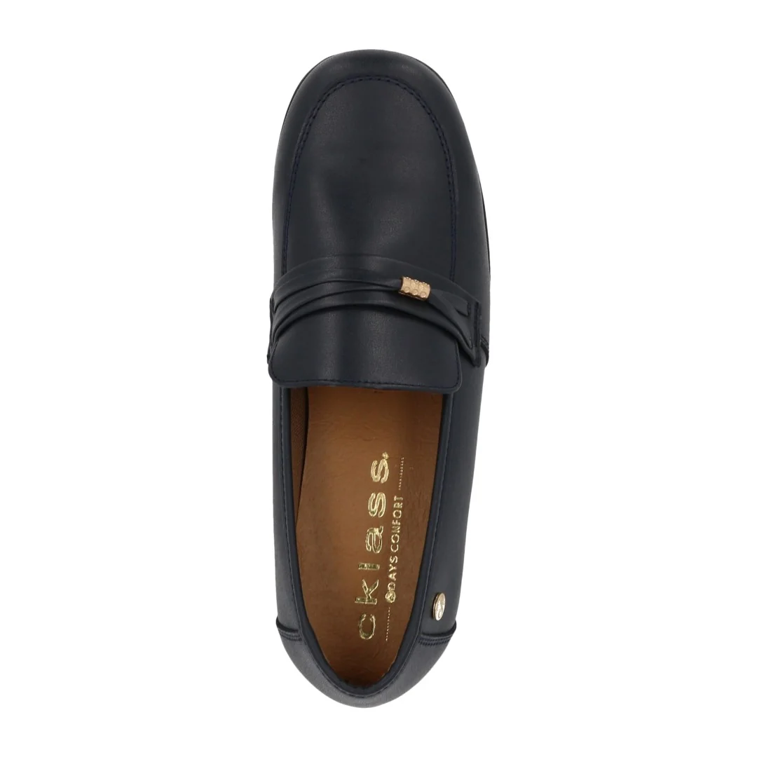 ZAPATO DE PISO MUJER MARINO DE PIEL 74325 - Image 5