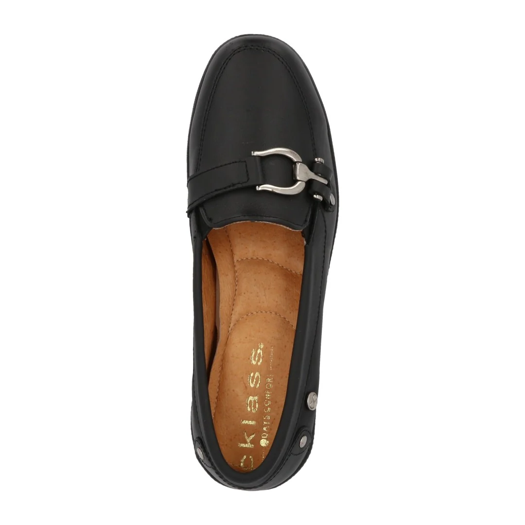 ZAPATO DE PISO MUJER NEGRO CON HERRAJE 24025 - Image 5