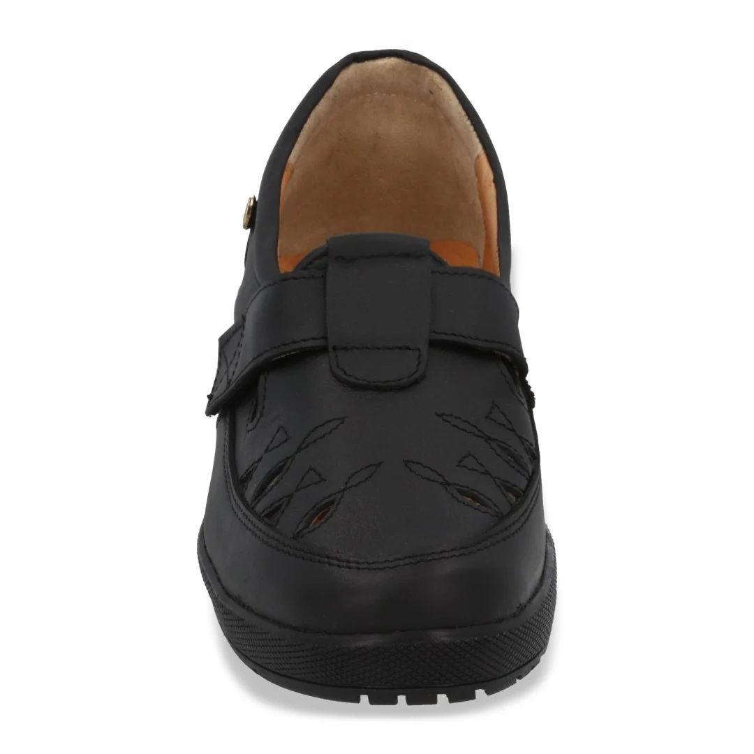 ZAPATO DE PISO MUJER NEGRO DE PIEL CON CONTACTEL 24026 - Image 4