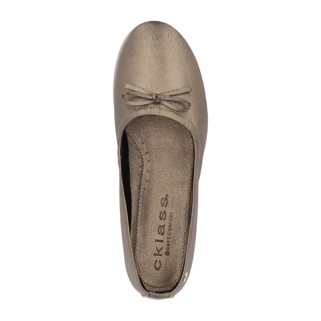 ZAPATO DE PISO MUJER ORO CON MOÑO 44360 - Image 5