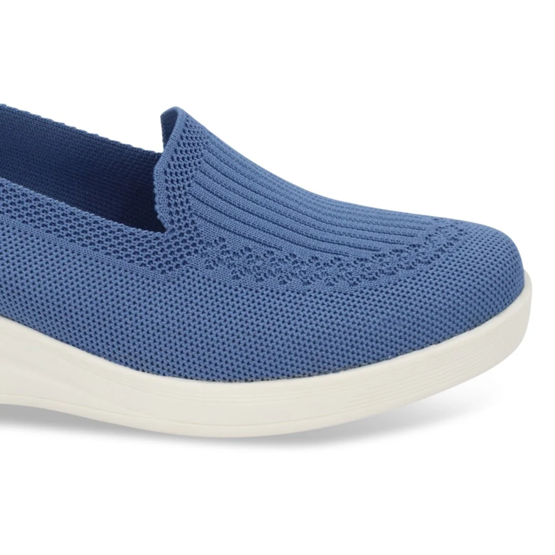 ZAPATO DE PLATAFORMA MUJER CORRIDA AZUL TEXTIL 03915 - Image 6