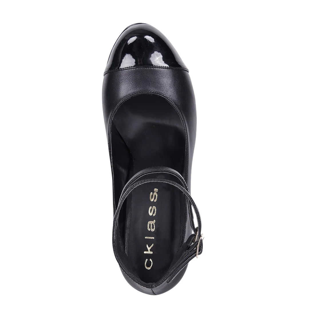 ZAPATO DE TACÓN DOBLE PULSERA NEGRO 03291 - Image 4