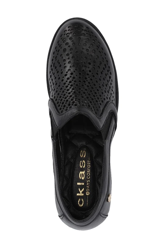 Mocasín flexible casual negro tacón 5cm 41025 - Image 4
