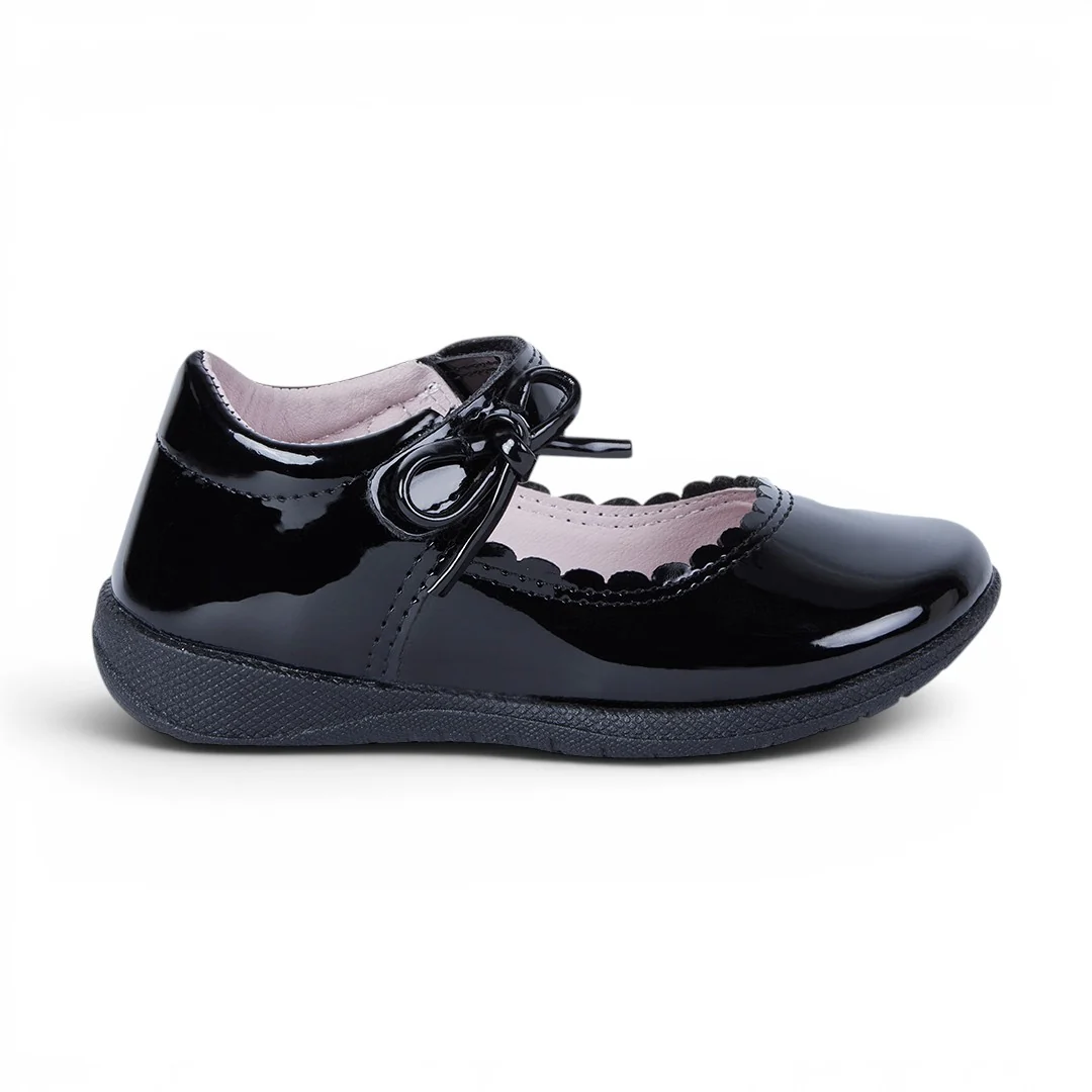 ZAPATO NIÑA CHAROL MOÑO CORREA NEGRO 15518 - Image 2