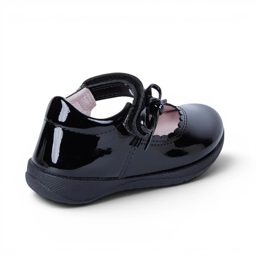 ZAPATO NIÑA CHAROL MOÑO CORREA NEGRO 15518 - Image 5
