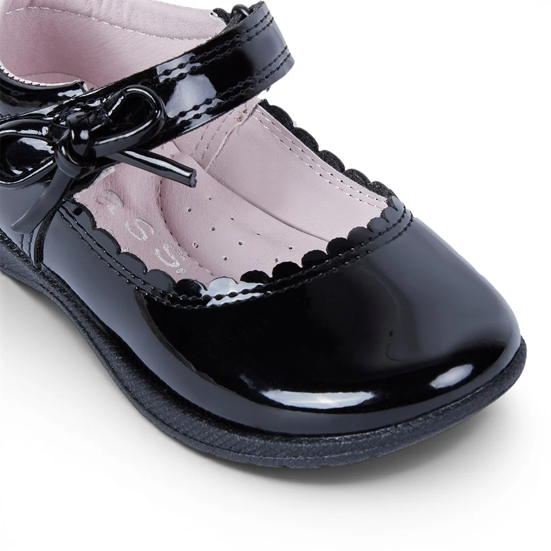 ZAPATO NIÑA CHAROL MOÑO CORREA NEGRO 15518 - Image 6