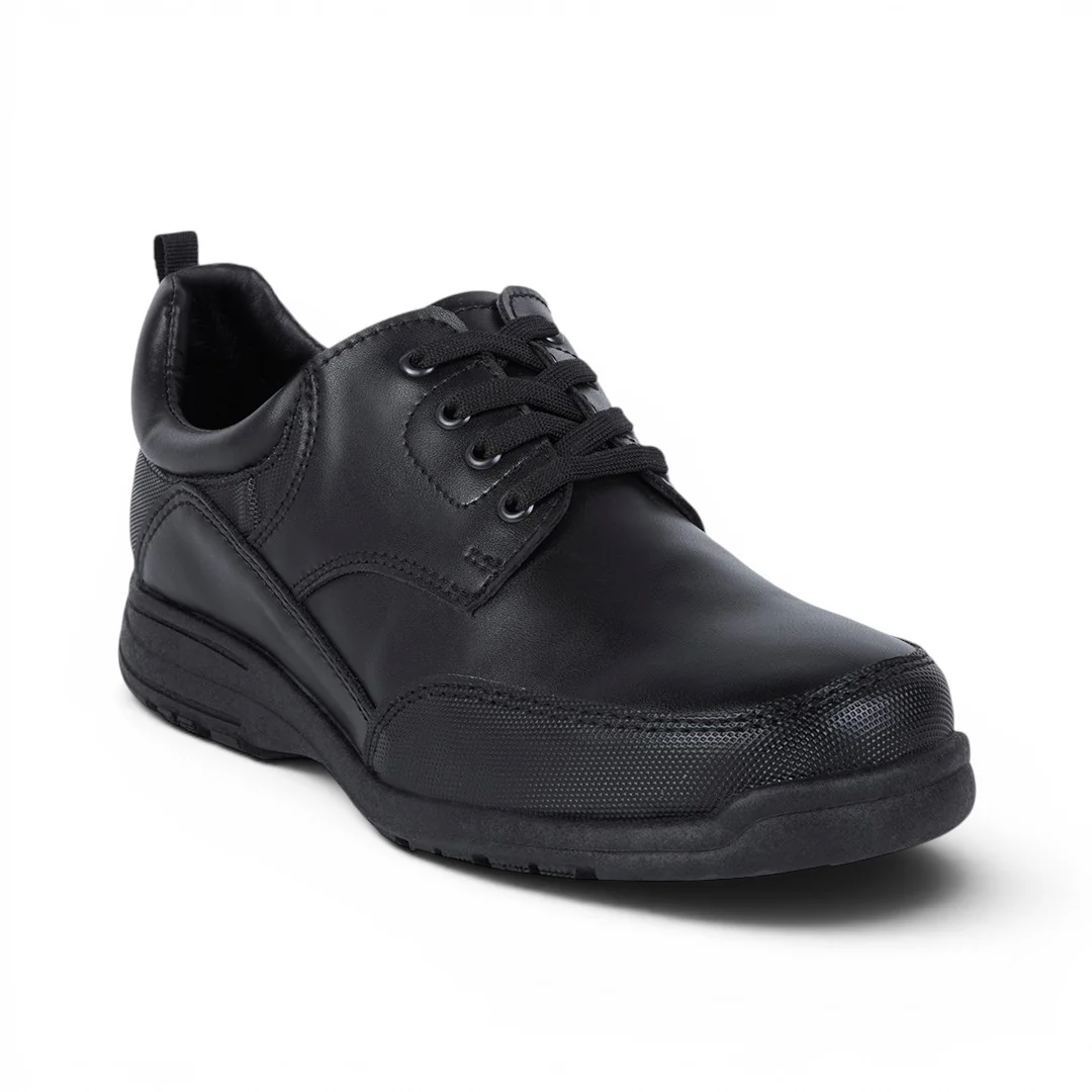 ZAPATO NIÑO AGUJETAS COSTURA FRONTAL NEGRO 35581